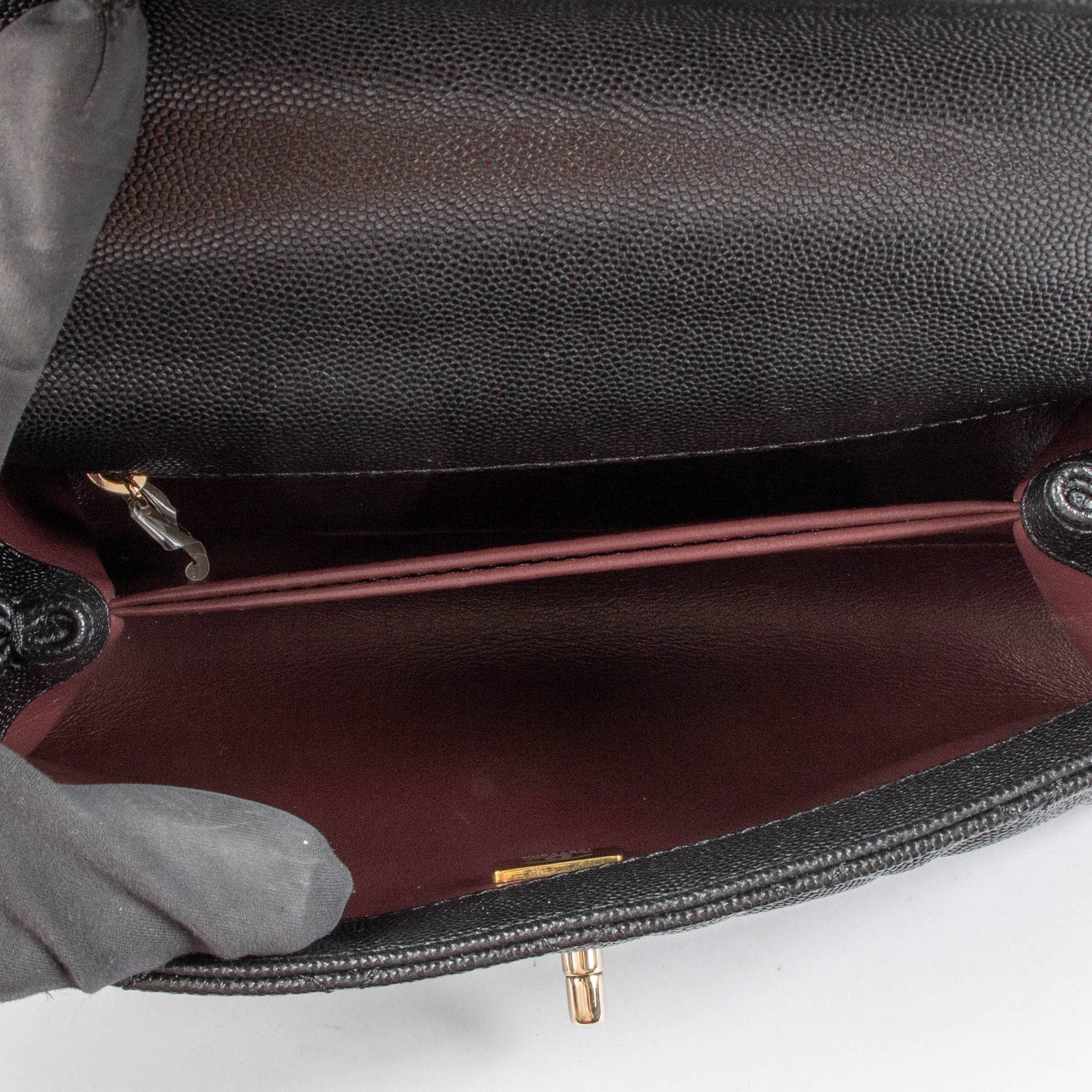 Shop this authentic chanel black caviar small coco handle pre-loved on Labellov.com