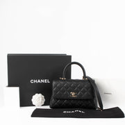 Shop this authentic chanel black caviar small coco handle pre-loved on Labellov.com