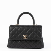 Shop this authentic chanel black caviar small coco handle pre-loved on Labellov.com