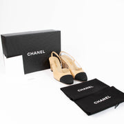 Shop these Chanel Beige Slingback Heels pre-loved on Labellov.com