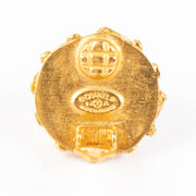Shop these authentic Chanel 91A Gold Vintage CC Fantasy Pearl Clip-On Earrings pre-loved on Labellov.com