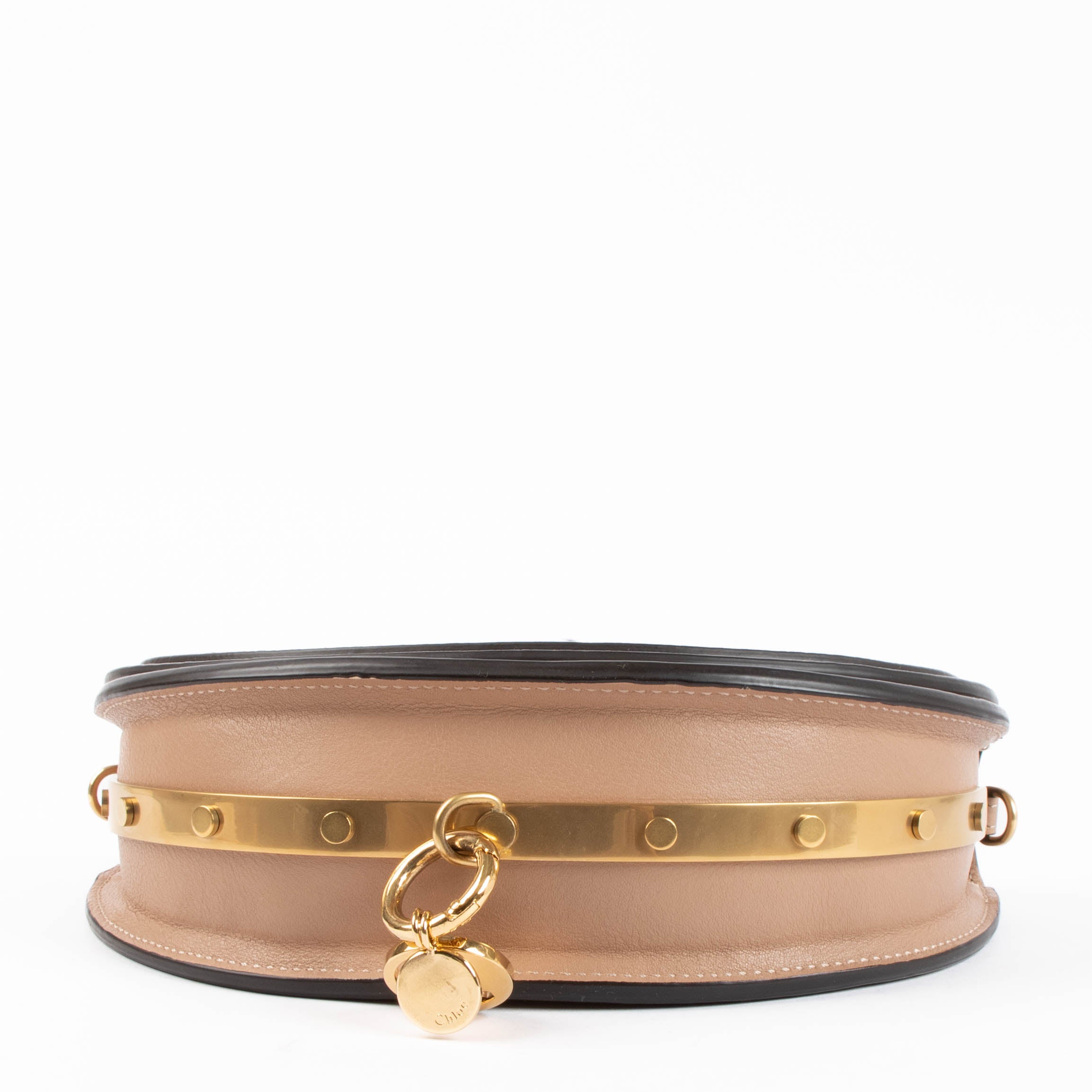 Chloé Beige Leather Nile Minaudière Bracelet Bag – Labellov