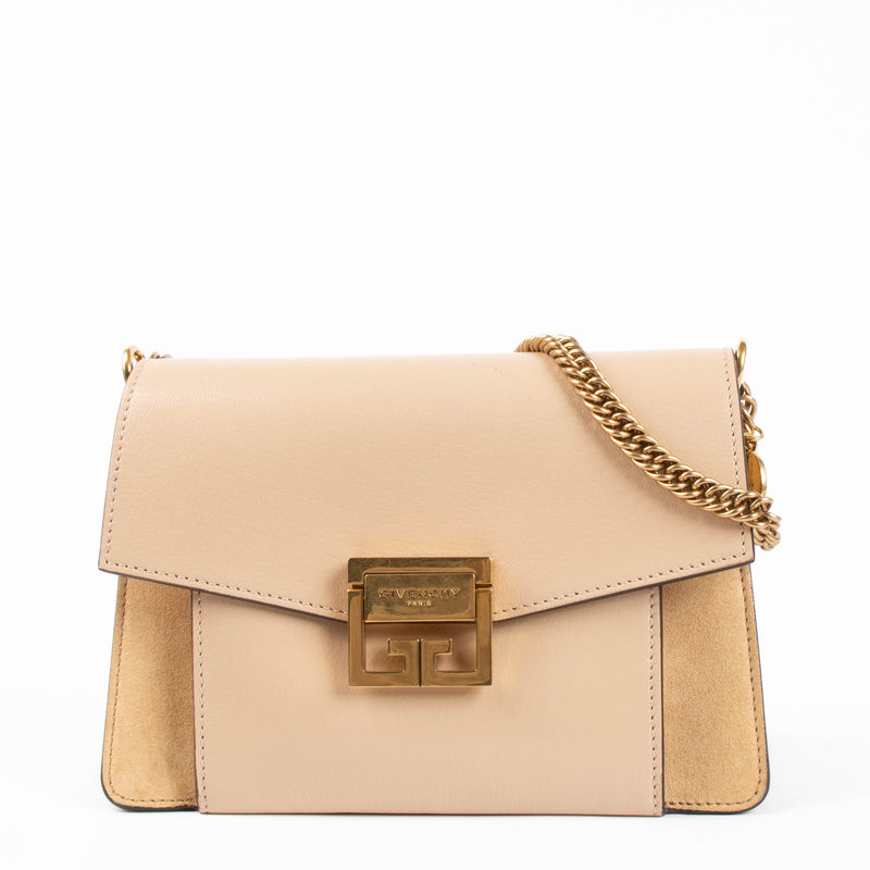 Shop authentic Givenchy Beige GV3 Small Shoulder Bag on Labellov.com.