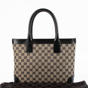 Shop this authentic Gucci Blue Monogram Vintage Top handle pre-loved on Labellov.com