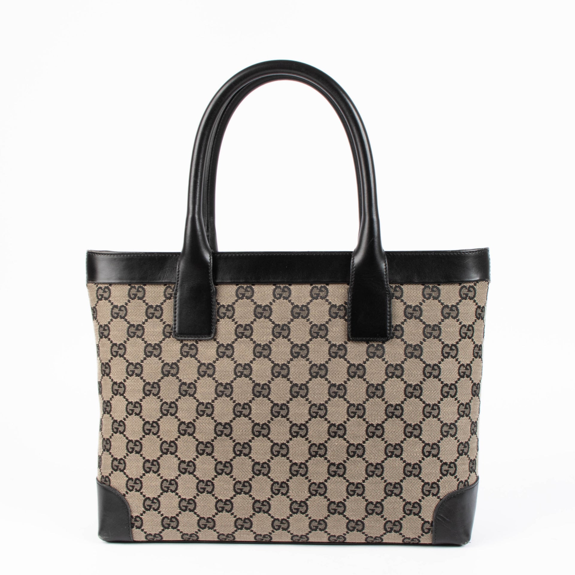Shop this authentic Gucci Blue Monogram Vintage Top handle pre-loved on Labellov.com