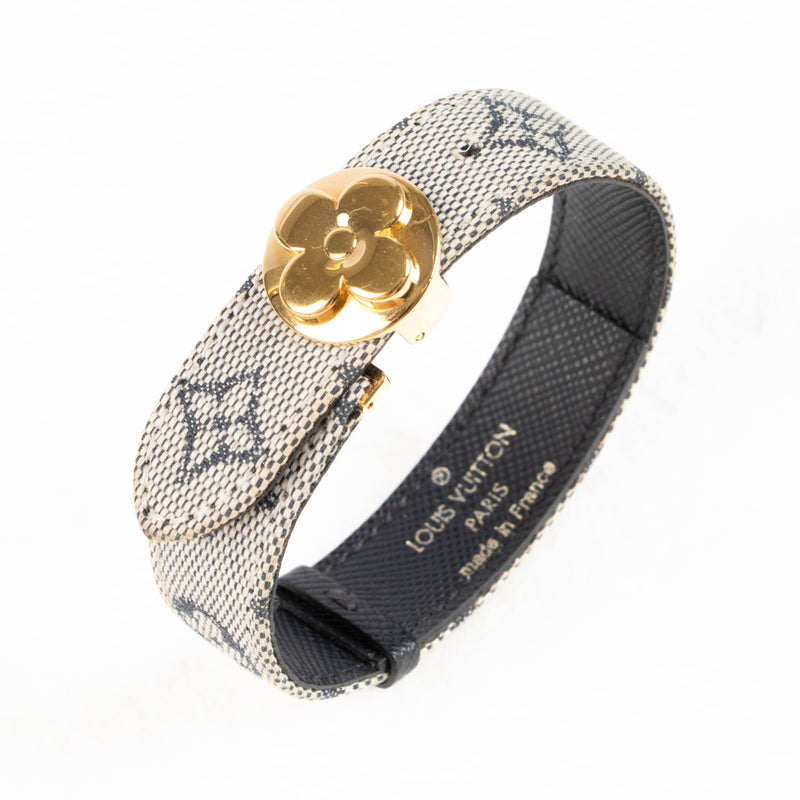 Shop this authentic Louis Vuitton blue denim Bracelet pre-loved on Labellov.com