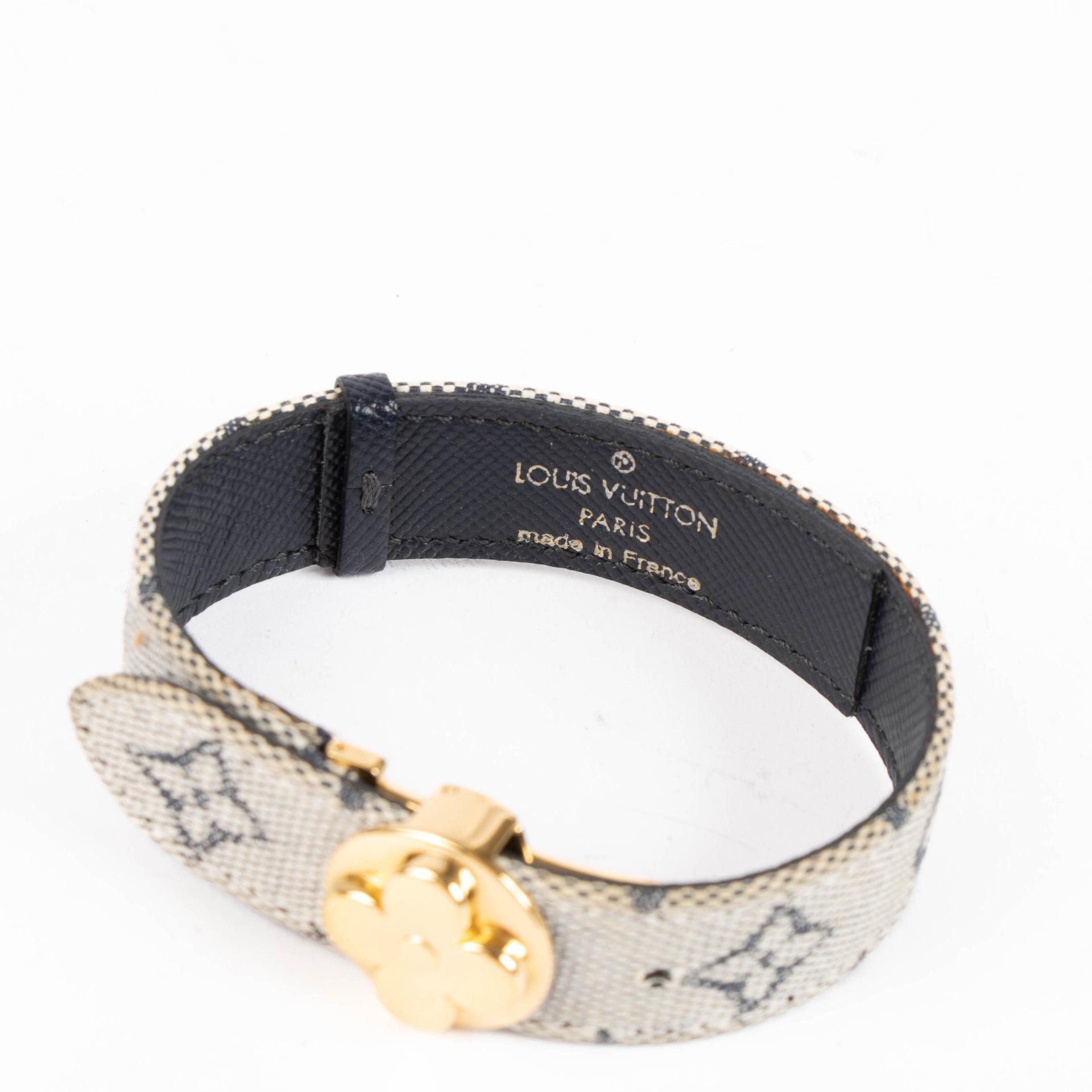 Shop this authentic Louis Vuitton blue denim Bracelet pre-loved on Labellov.com