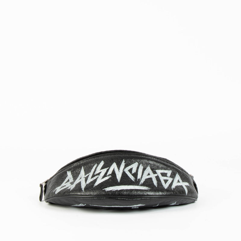 Shop this authentic Balenciaga Black Graffiti Souvenir XS Belt Bag pre-loved on Labellov.com 