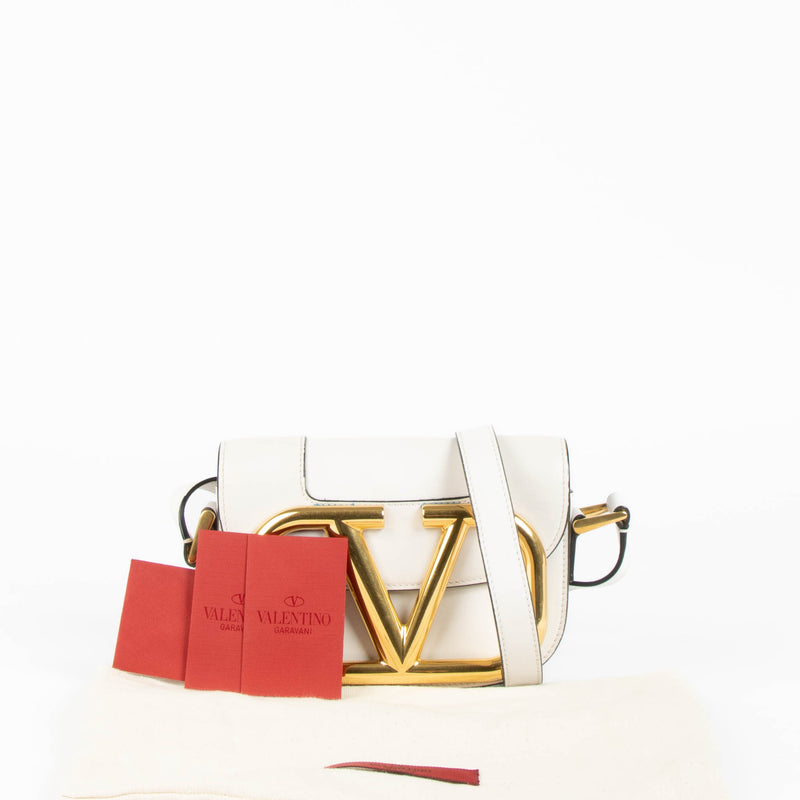 Shop this authentic Valentino White Crossbody Supervee pre-loved on Labellov.com 