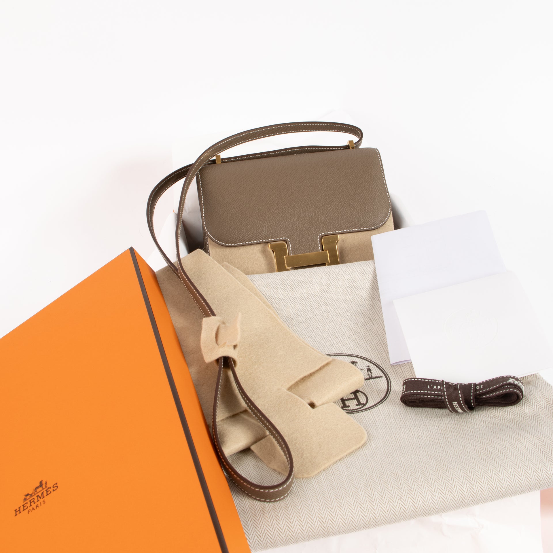Hermès Constance Mini Etoupe Epsom GHW