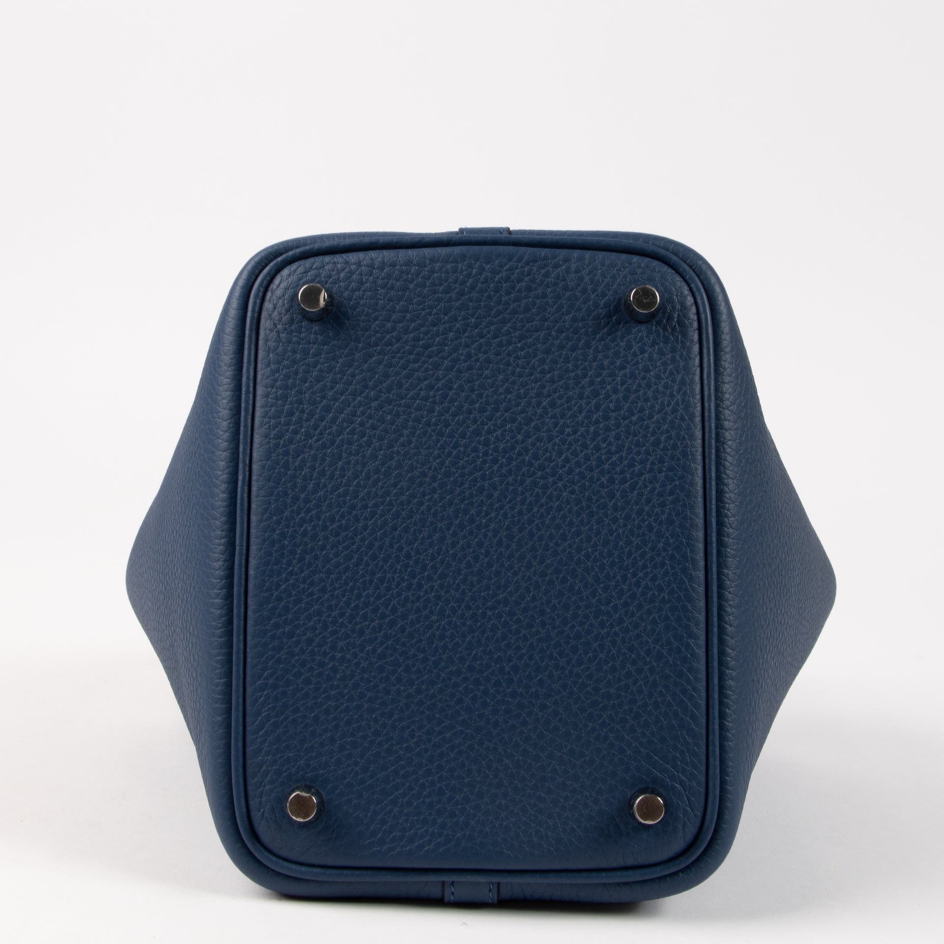Hermès Picotin Lock 18 Bleu Tie Clemence PHW