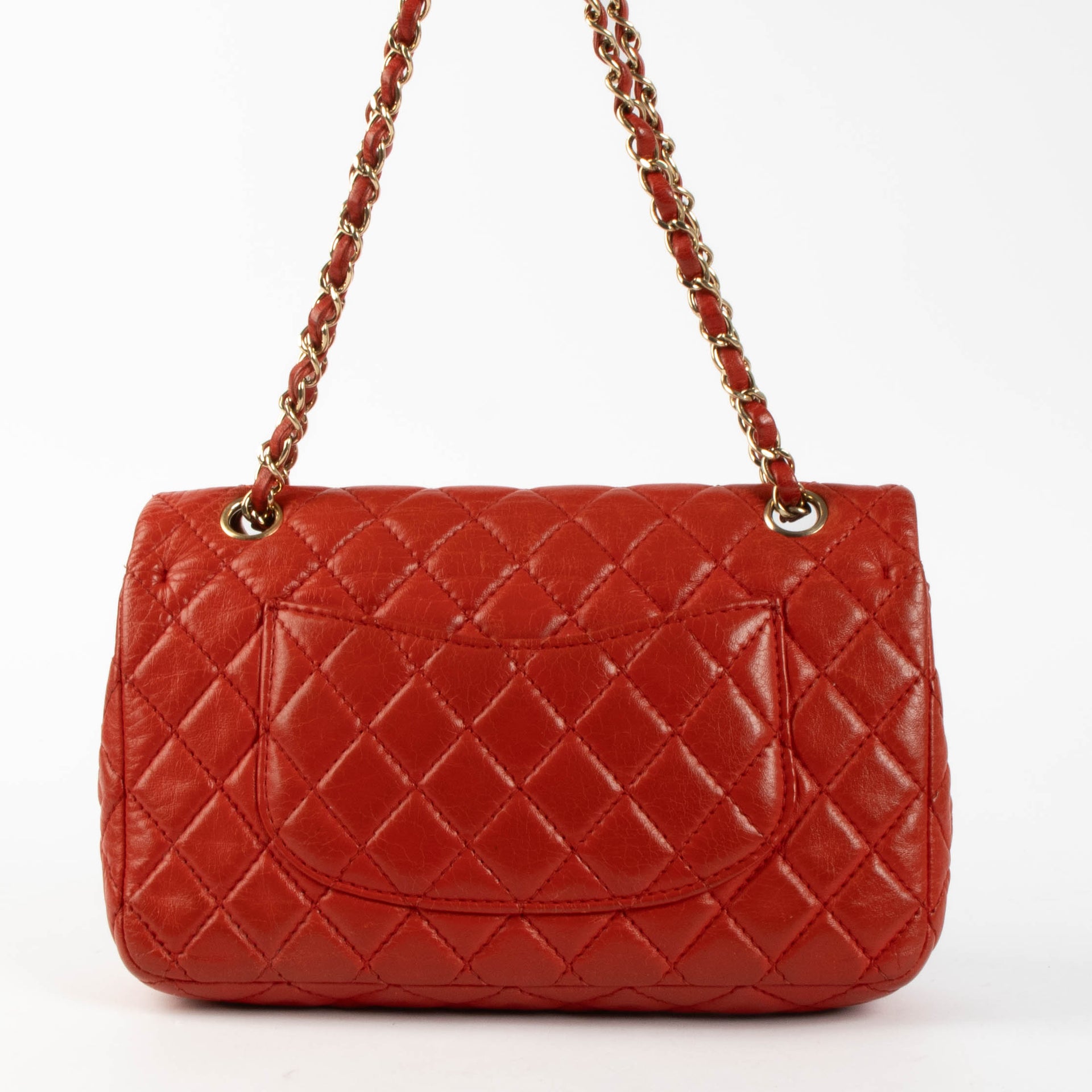 Chanel Red Soft Calfskin Medium Classic Handbag