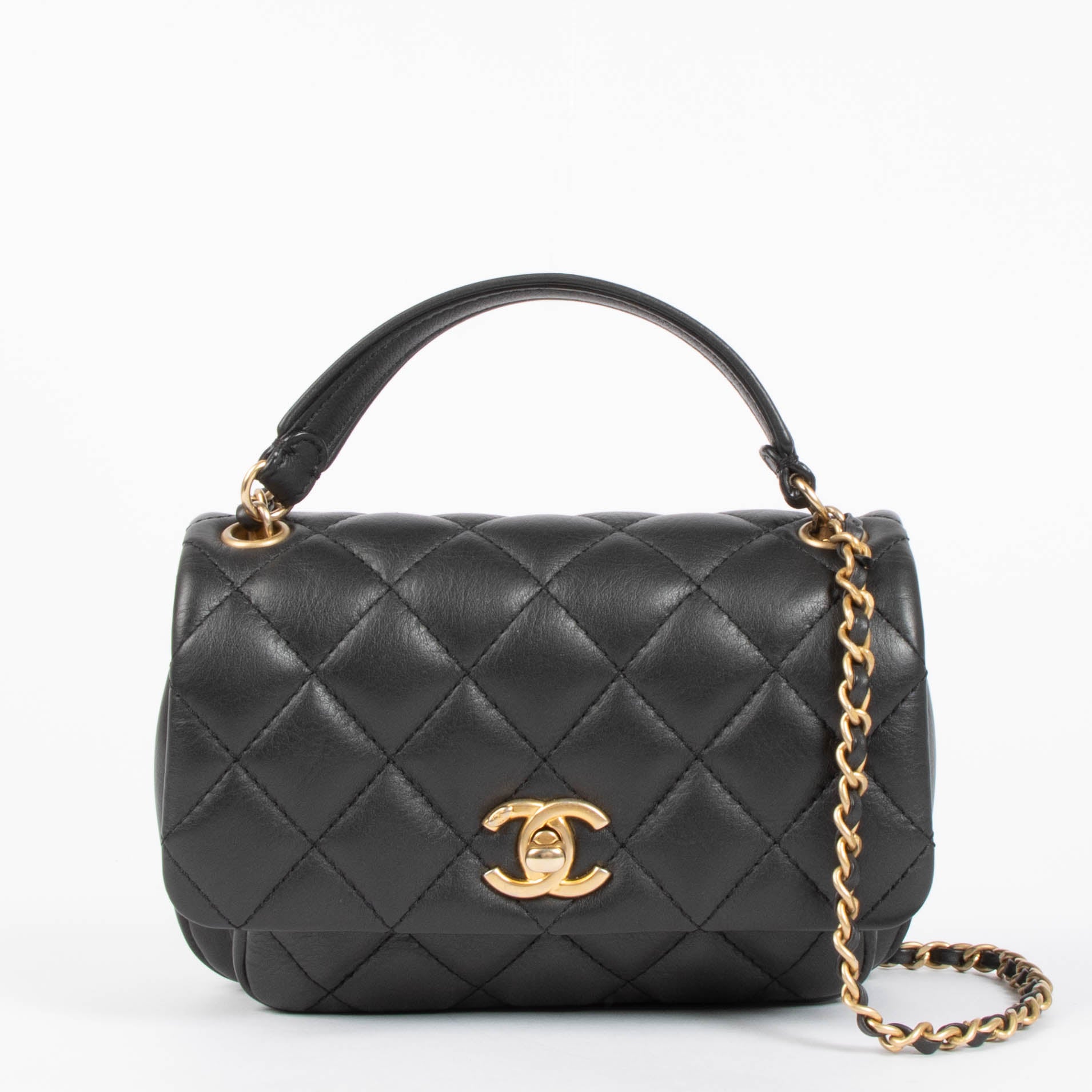 Chanel Black Lambskin Mini Business Affinity Bag