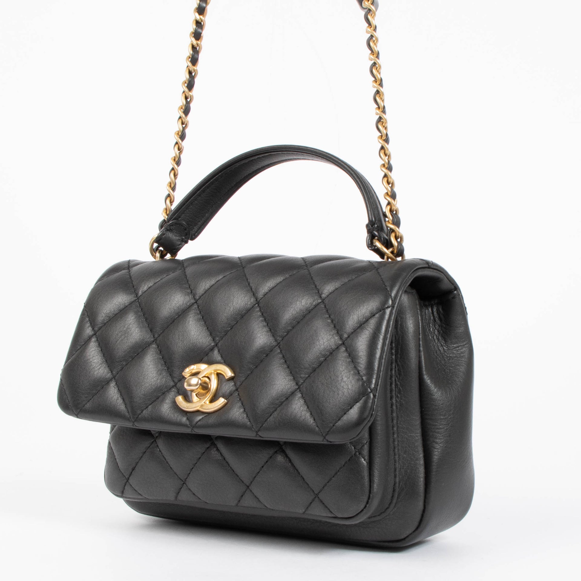 Chanel Black Lambskin Mini Business Affinity Bag