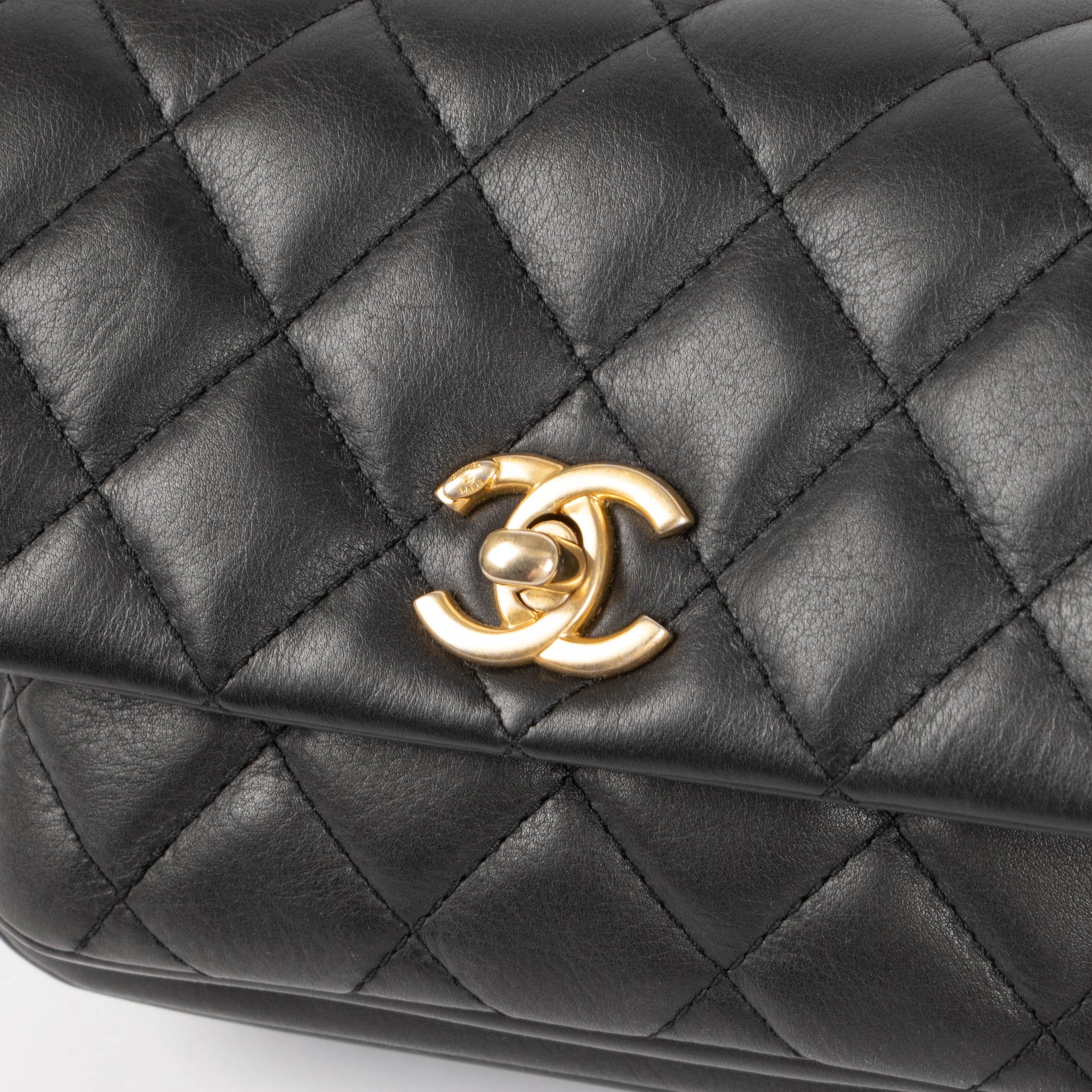 Chanel Black Lambskin Mini Business Affinity Bag