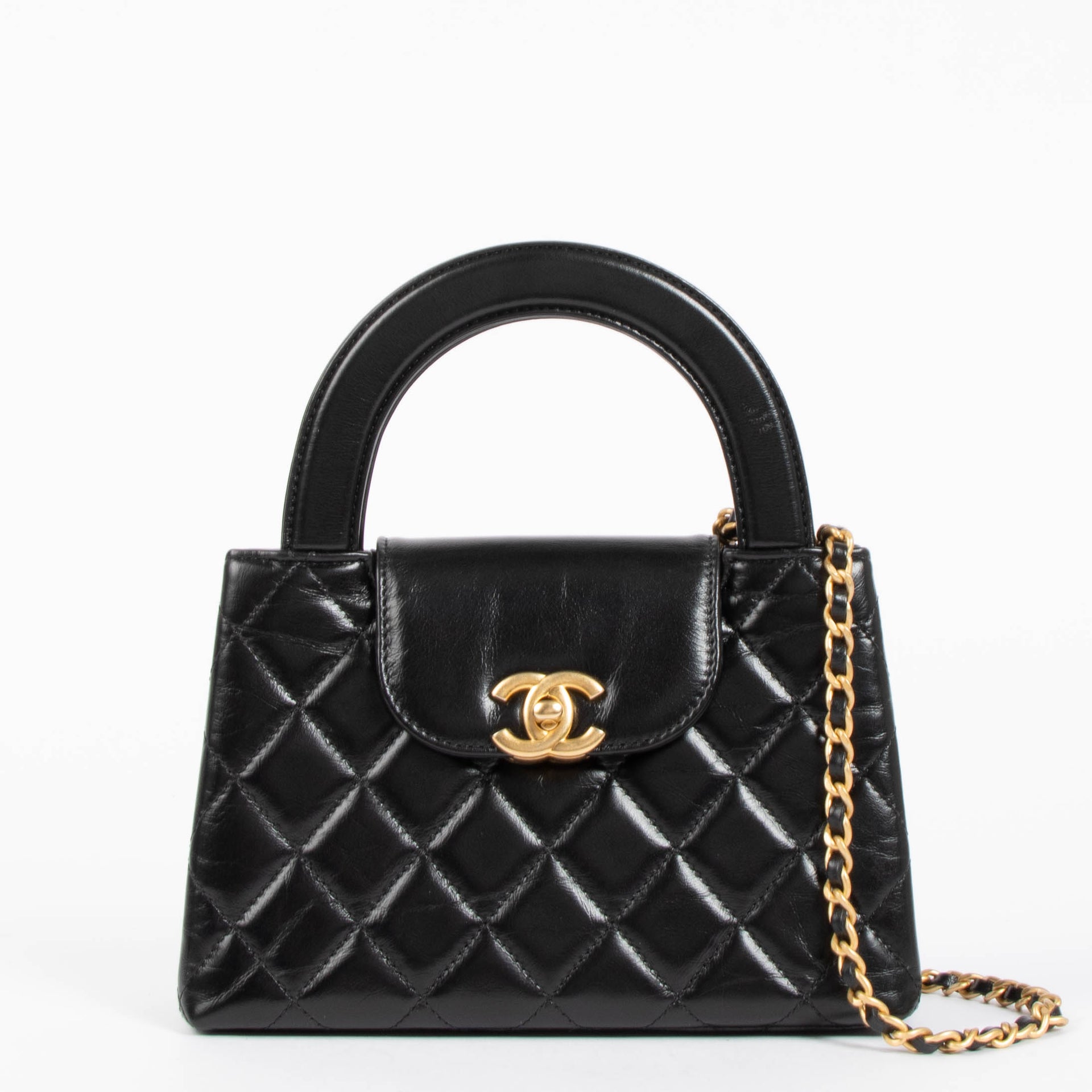 Chanel Black Lambskin Nano Kelly Mini Bag