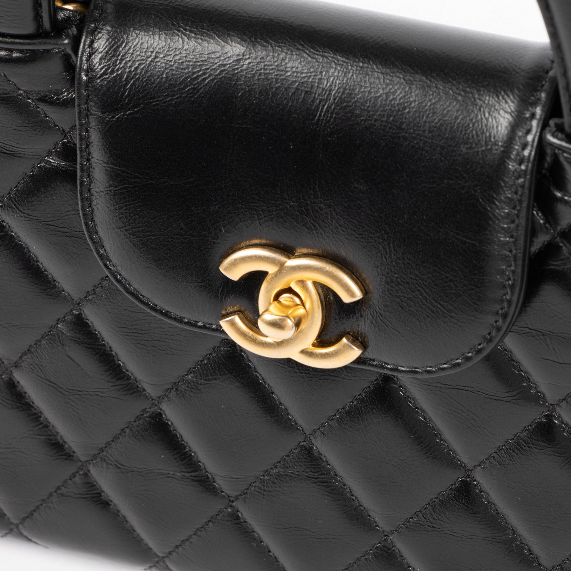 Chanel Black Lambskin Nano Kelly Mini Bag