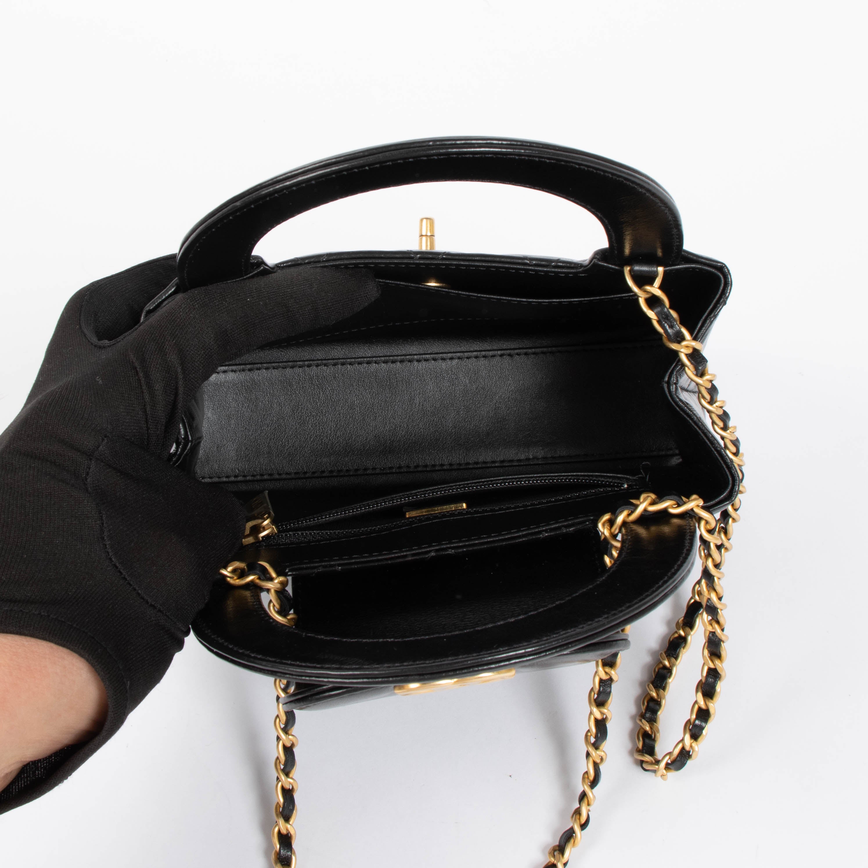 chanel leather backpack replica Paris-salzburg Black Small Faux Chanel Handbags Leather