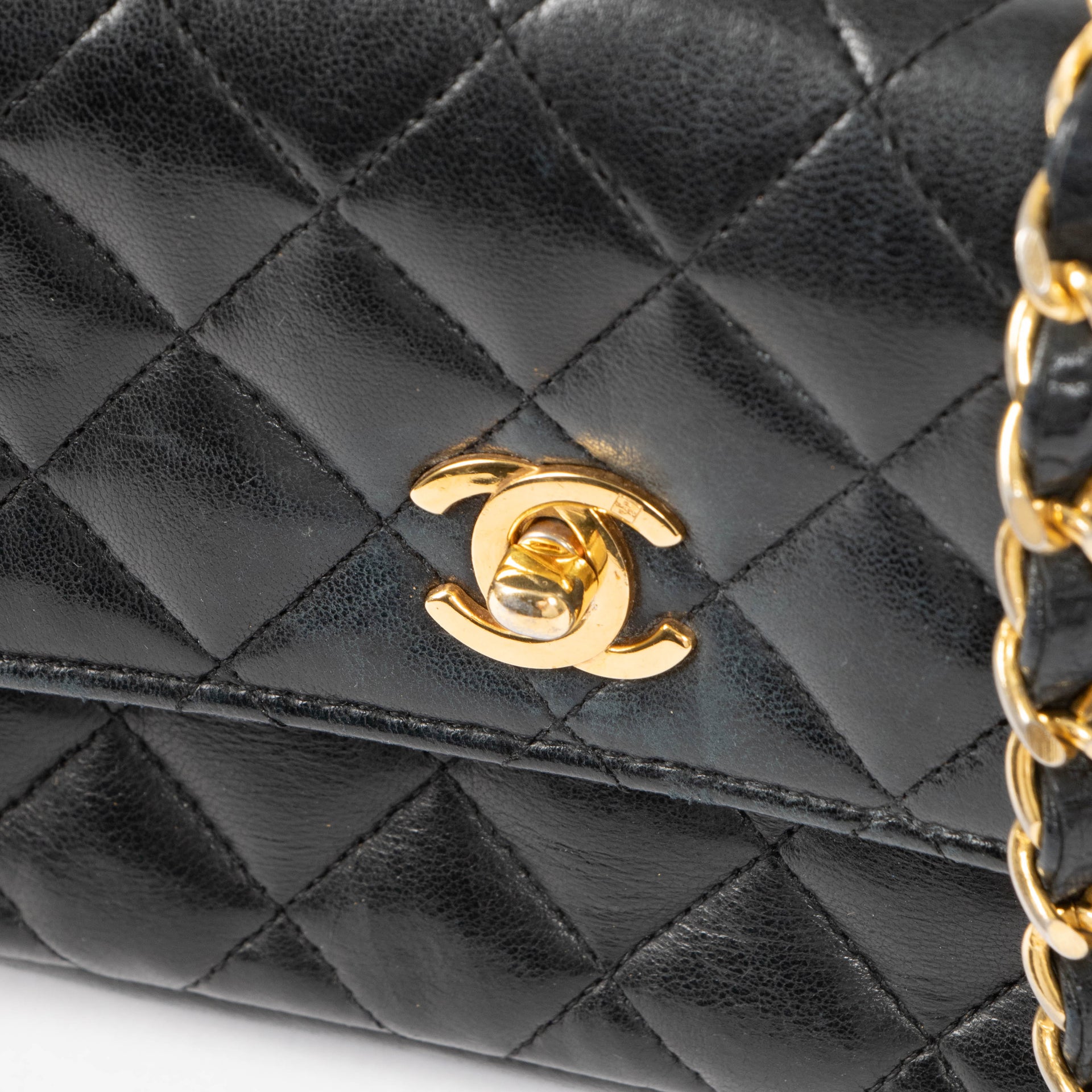 Chanel Vintage Black Lambskin Mini Flap Bag