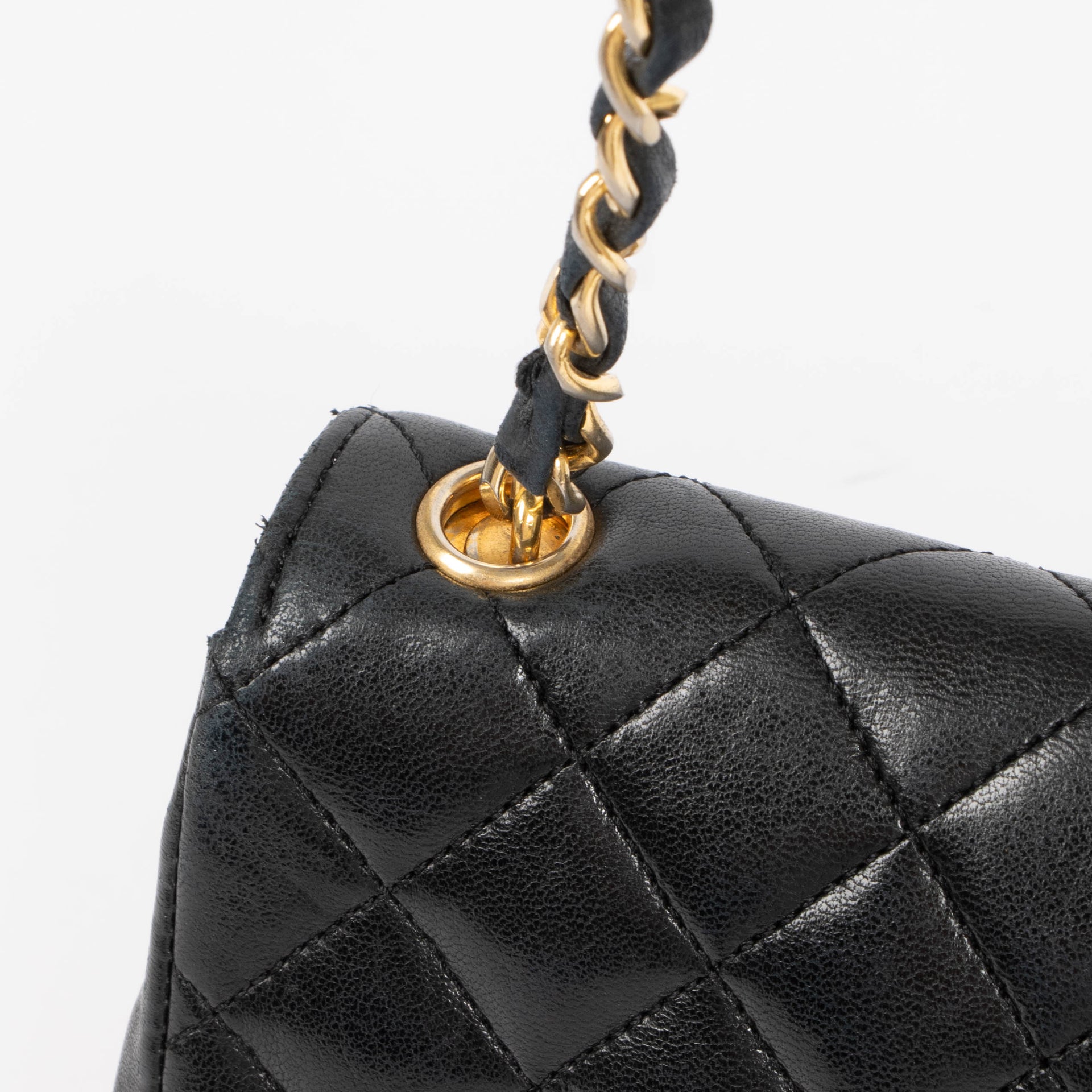 Chanel Vintage Black Lambskin Mini Flap Bag