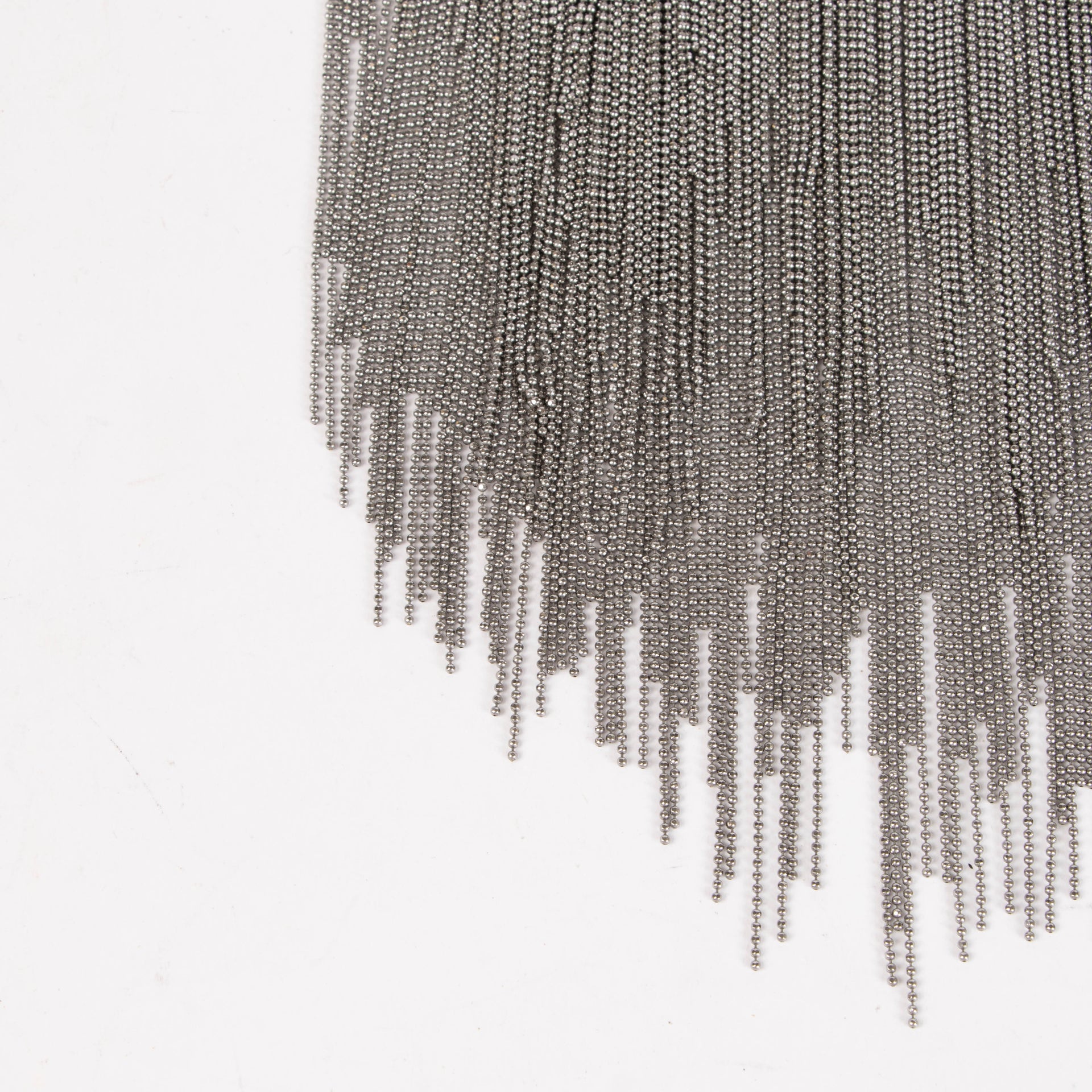 Brunello Cucinelli Silver Monili Metal Fringe Necklace