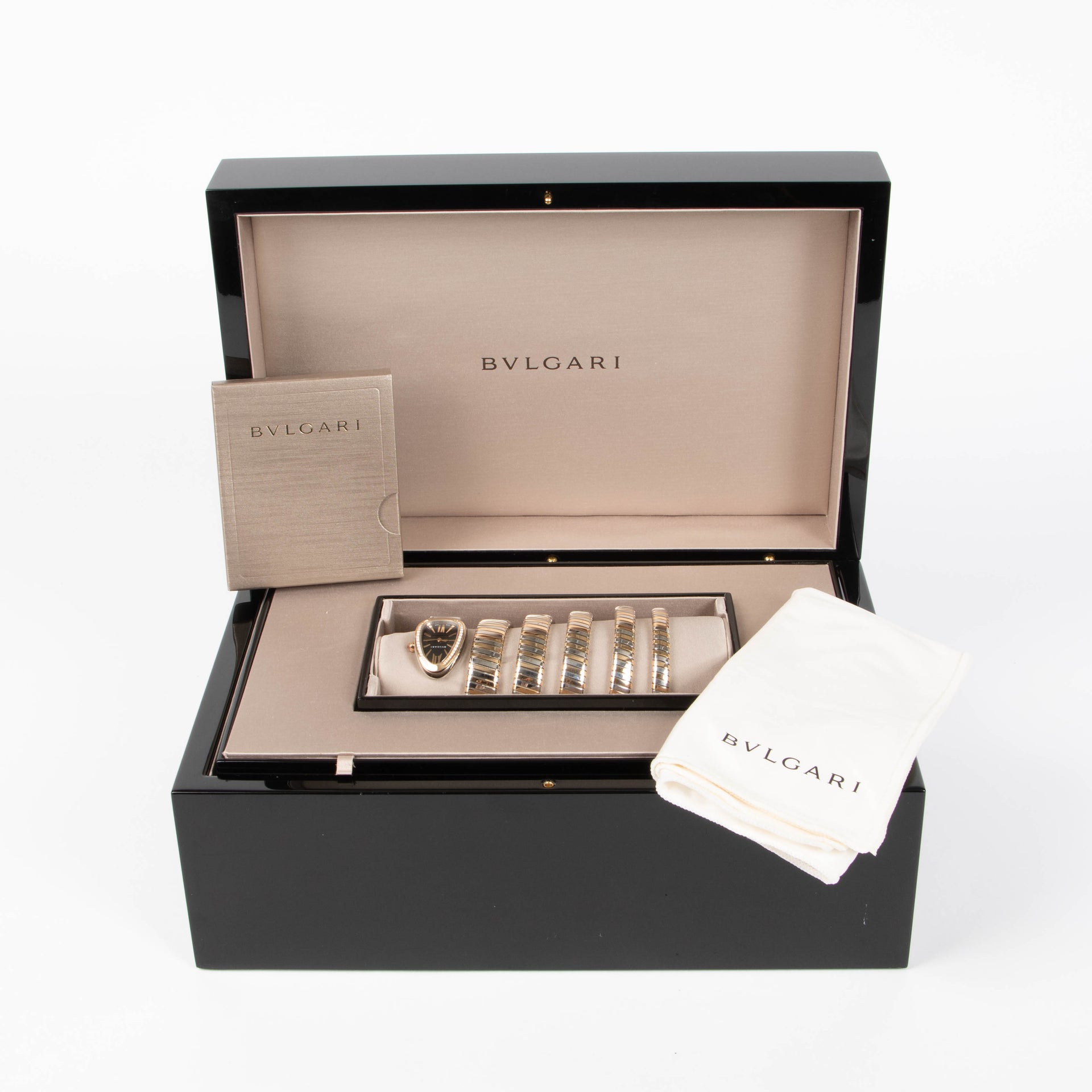Bulgari Diamond Rose Gold/Steel Serpenti Tubogas Watch