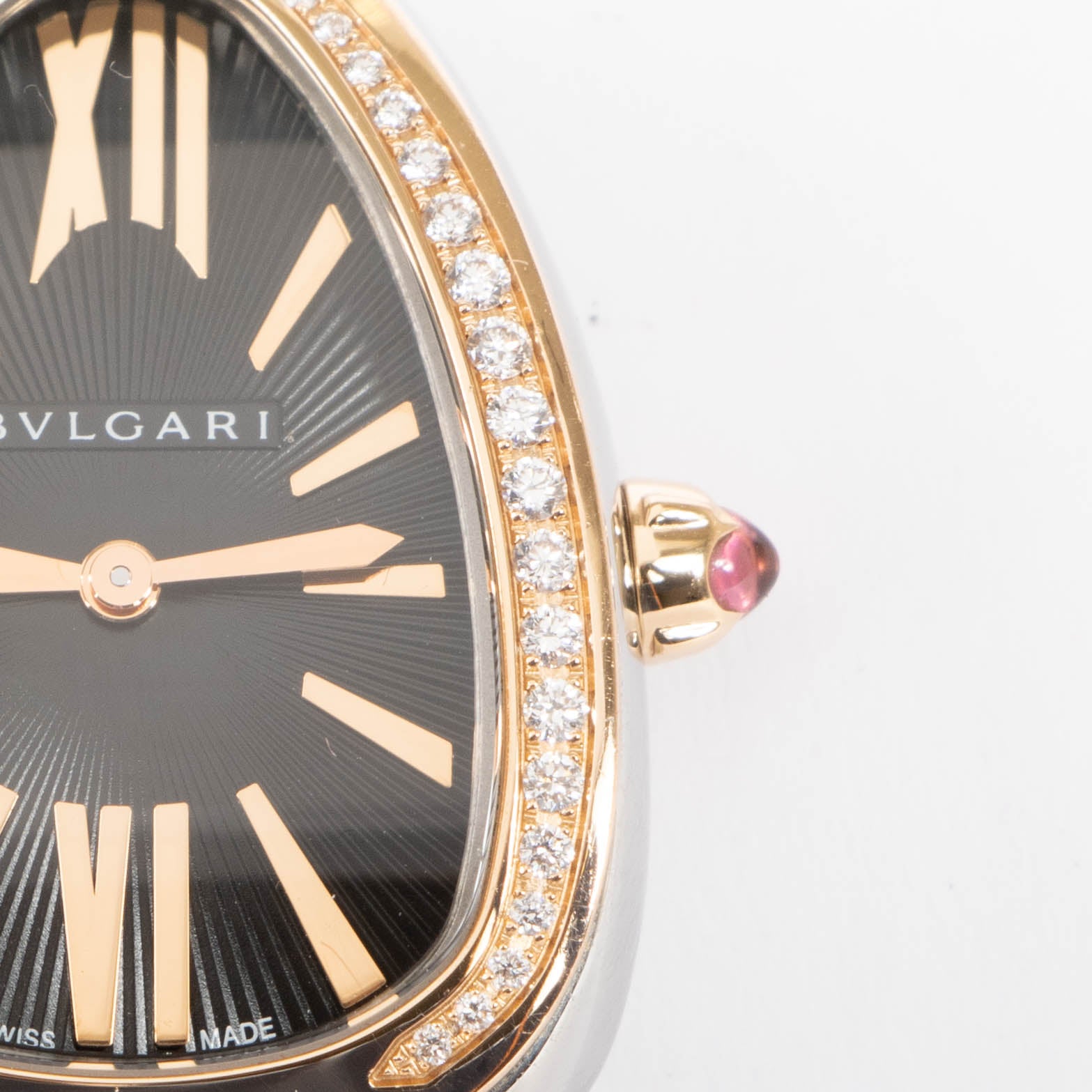 Bulgari Diamond Rose Gold/Steel Serpenti Tubogas Watch