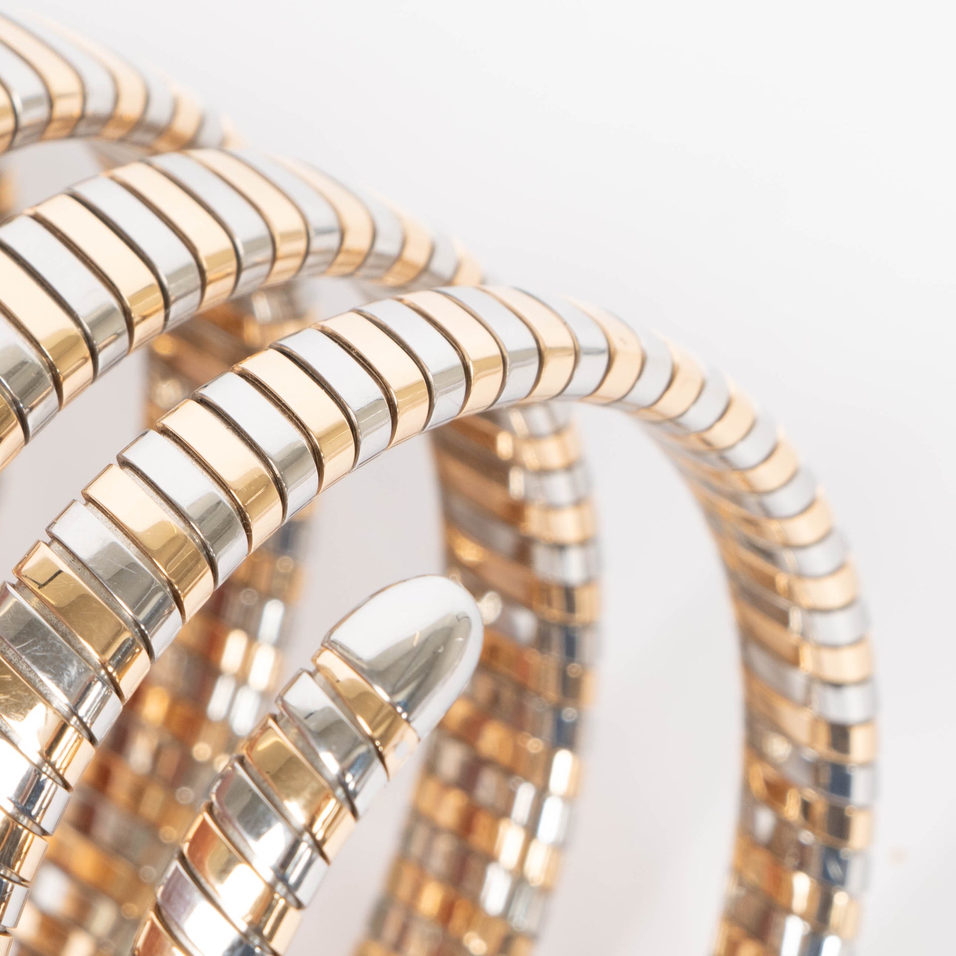 Bulgari Diamond Rose Gold/Steel Serpenti Tubogas Watch