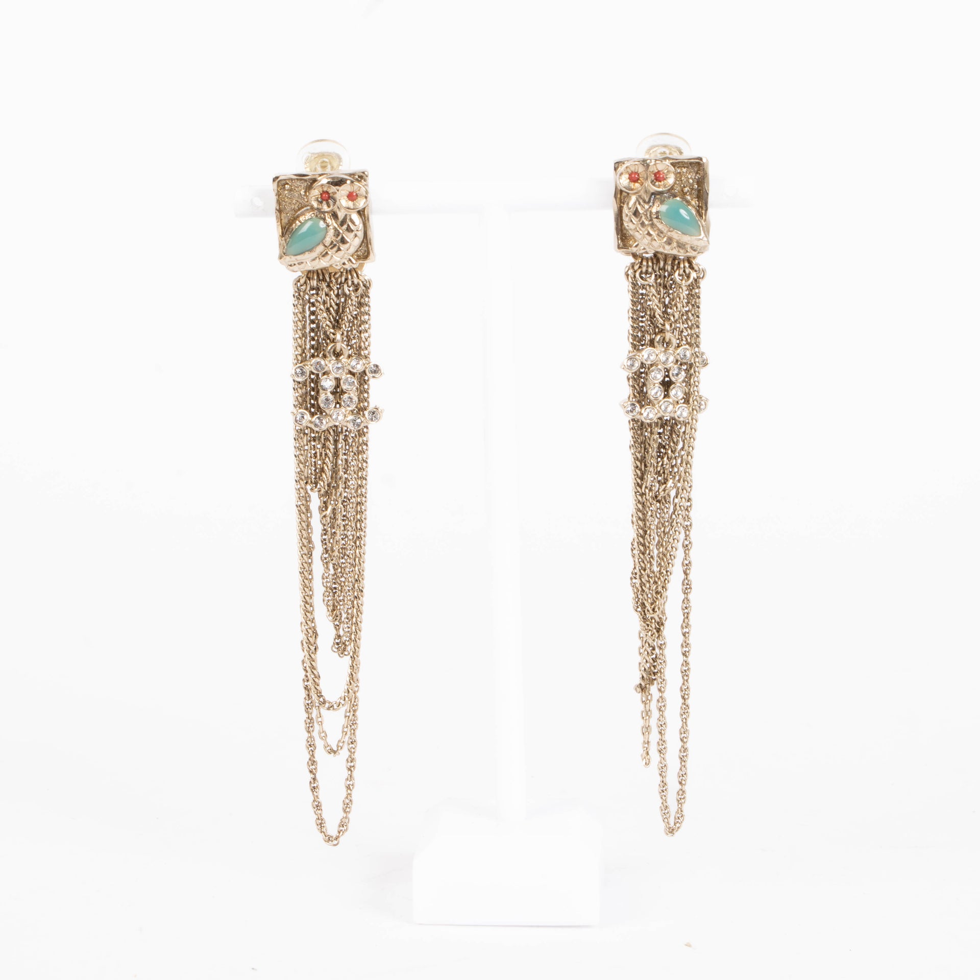 Chanel Owl Earrings