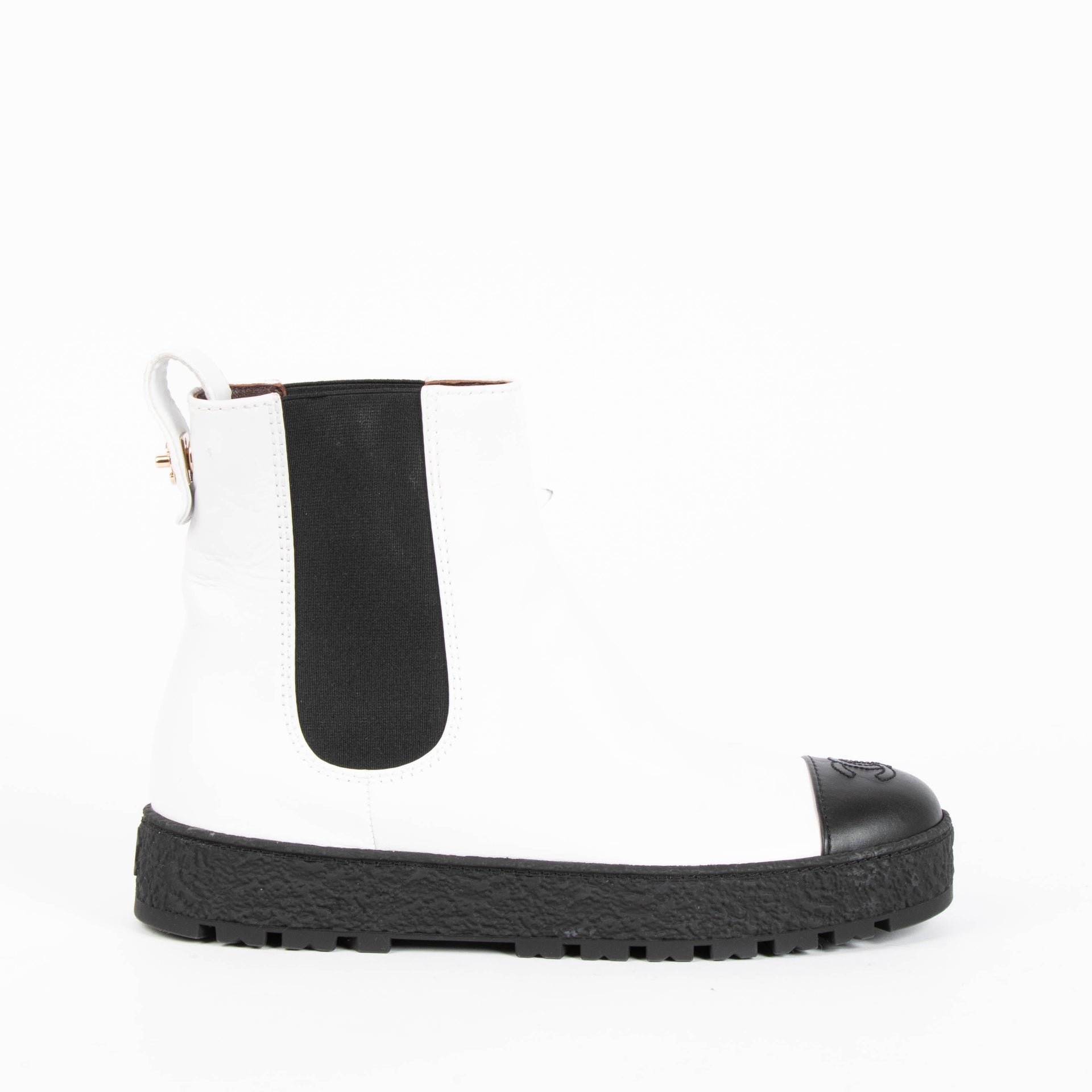 Chanel Two-Tone Leather Boots - size 40