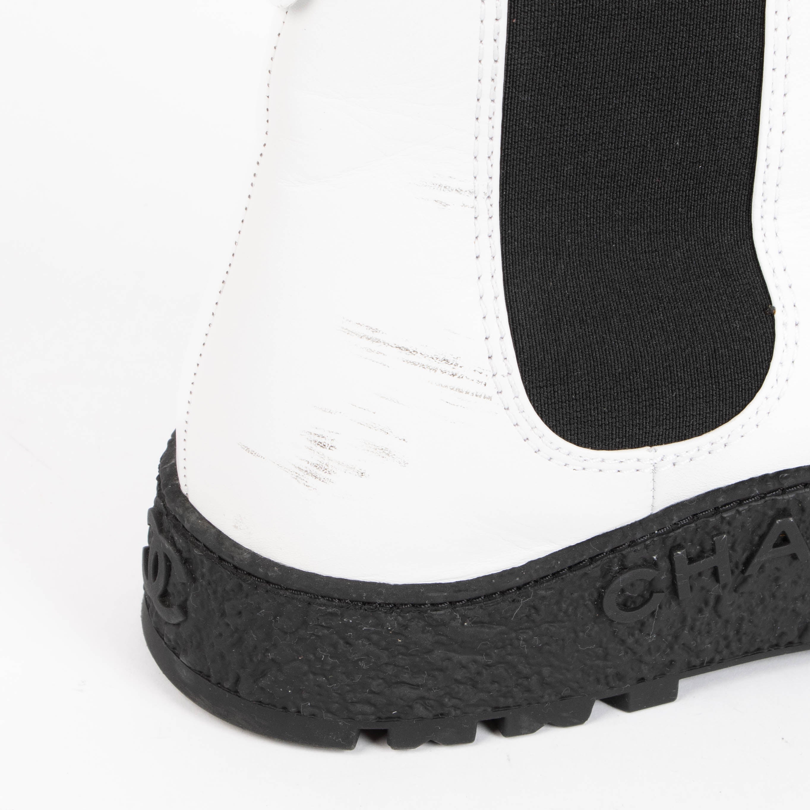 Chanel Two-Tone Leather Boots - size 40 – Labellov