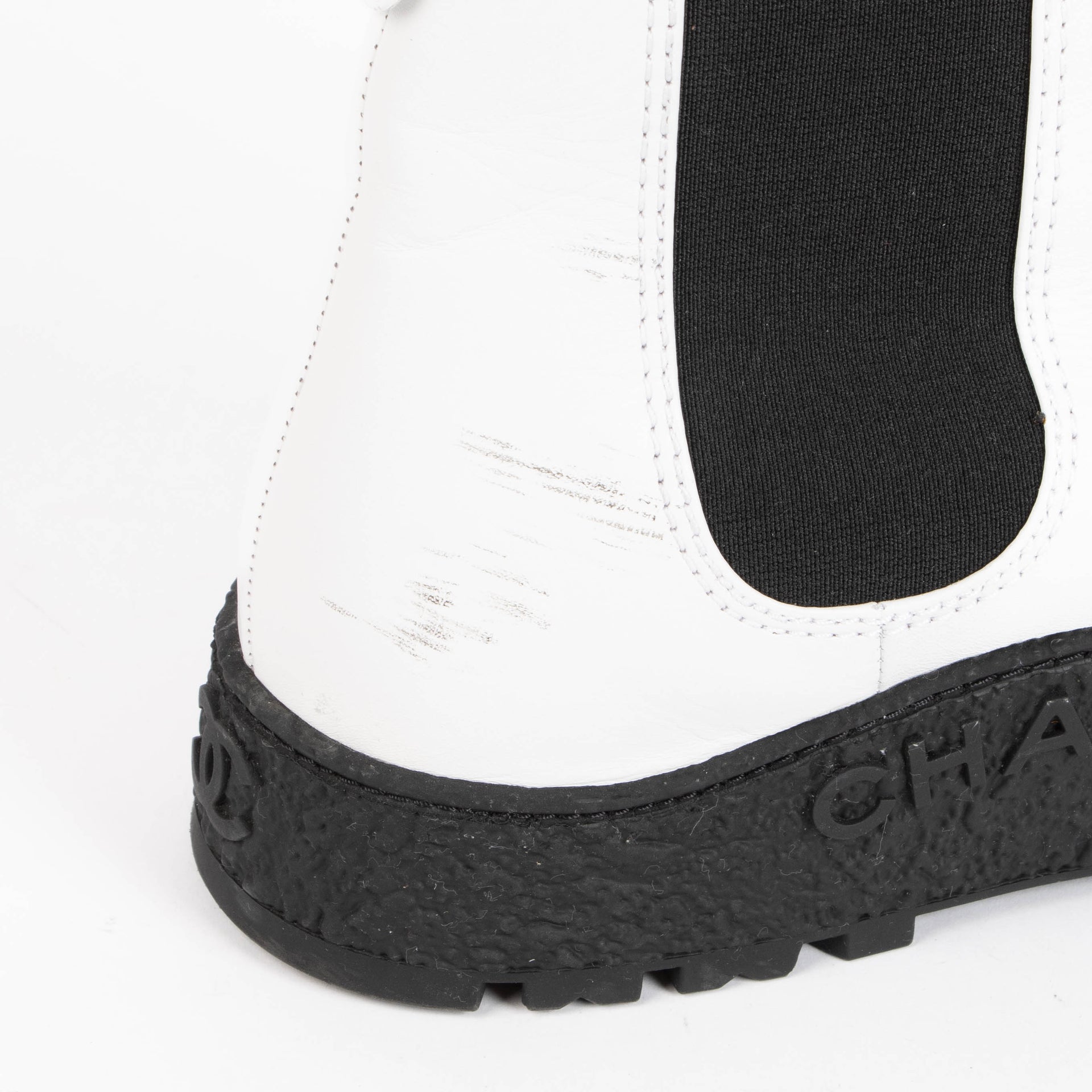 Chanel Two-Tone Leather Boots - size 40
