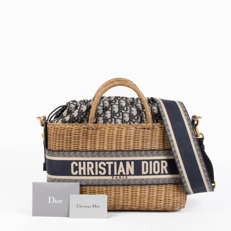 Christian Dior Wicker Basket Bag