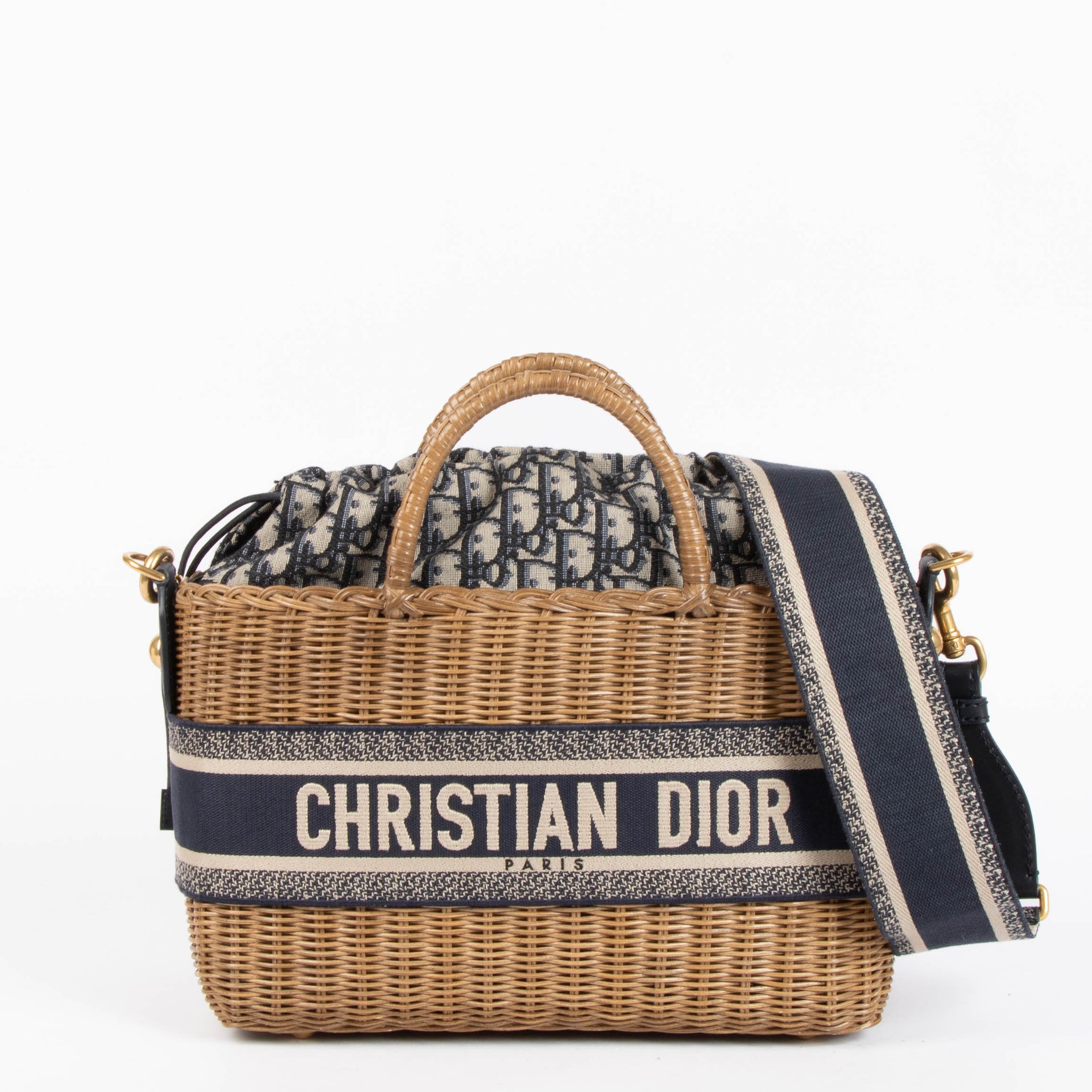 Christian Dior Wicker Basket Bag