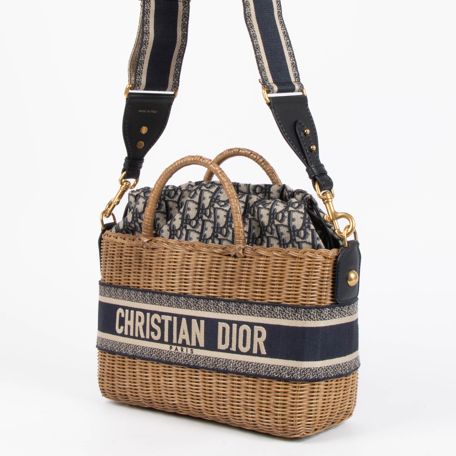 Christian Dior Wicker Basket Bag