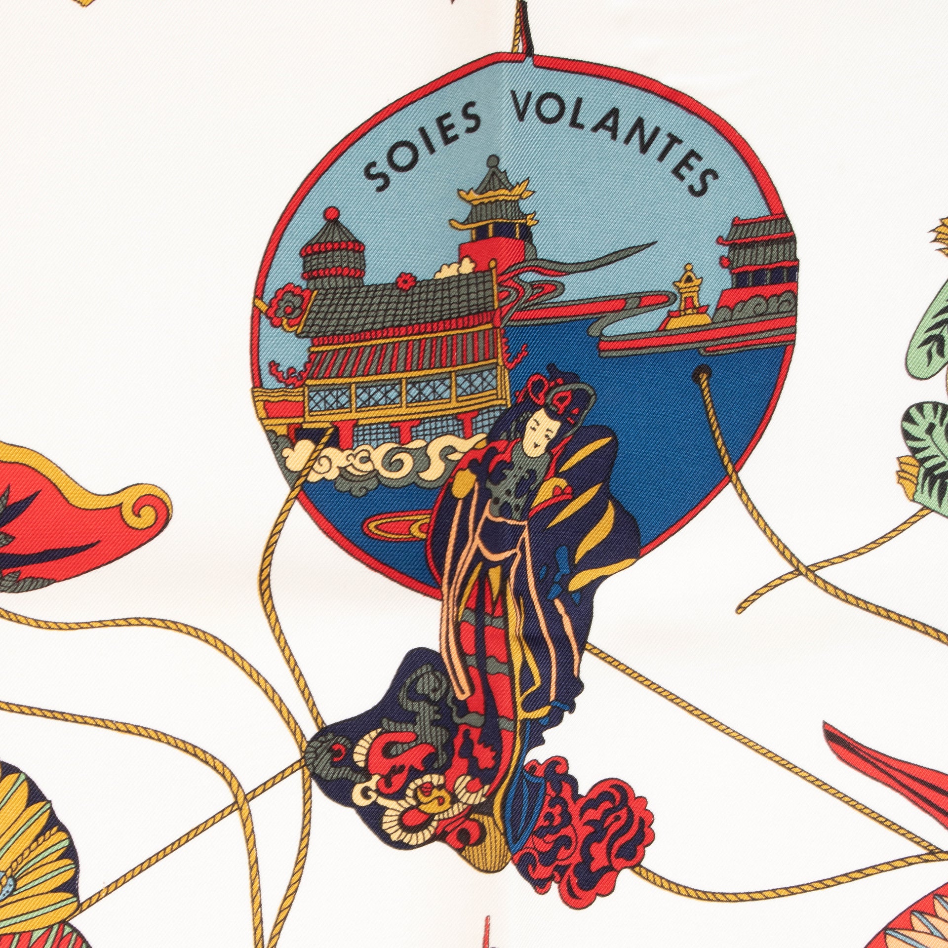 Hermes Carre de Soie 90 Soies Volantes Loic Dubigeon Scarf