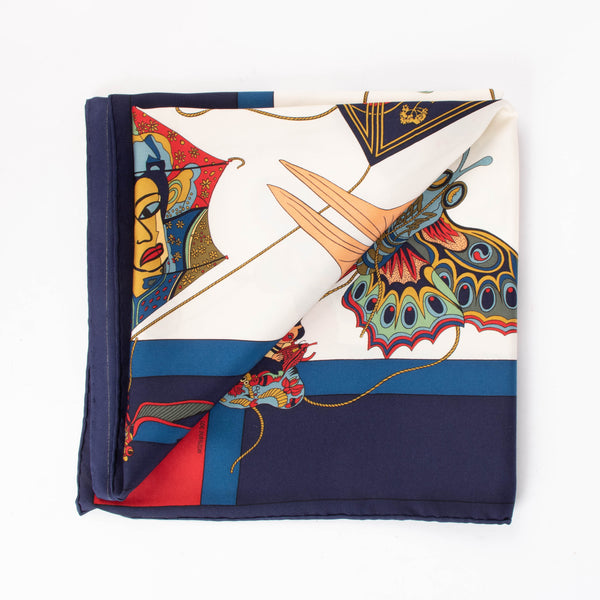 Hermes Carre de Soie 90 Soies Volantes Loic Dubigeon Scarf – Labellov