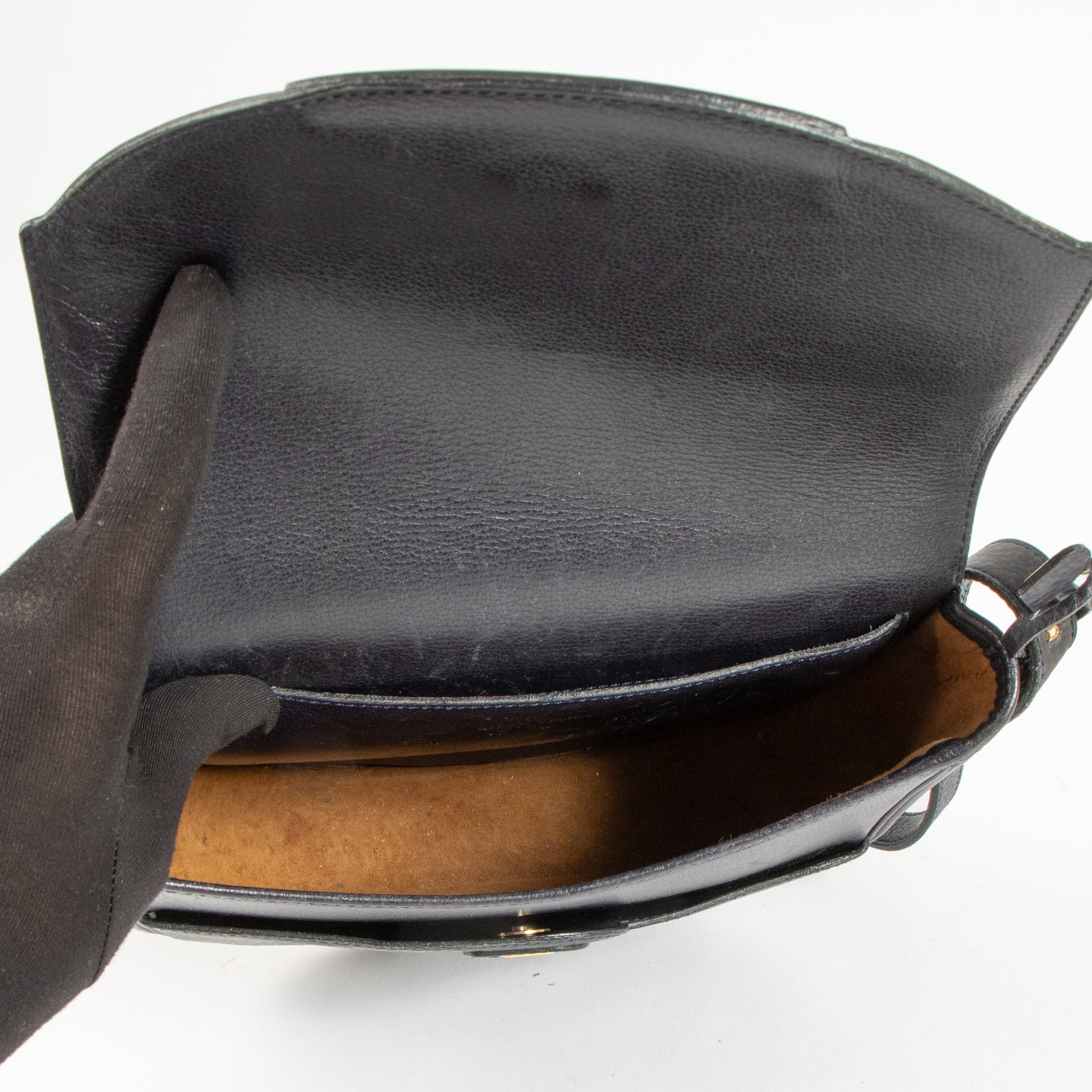 Shop authentic Delvaux Blue Vintage Crossbody Bag on Labellov.com.
