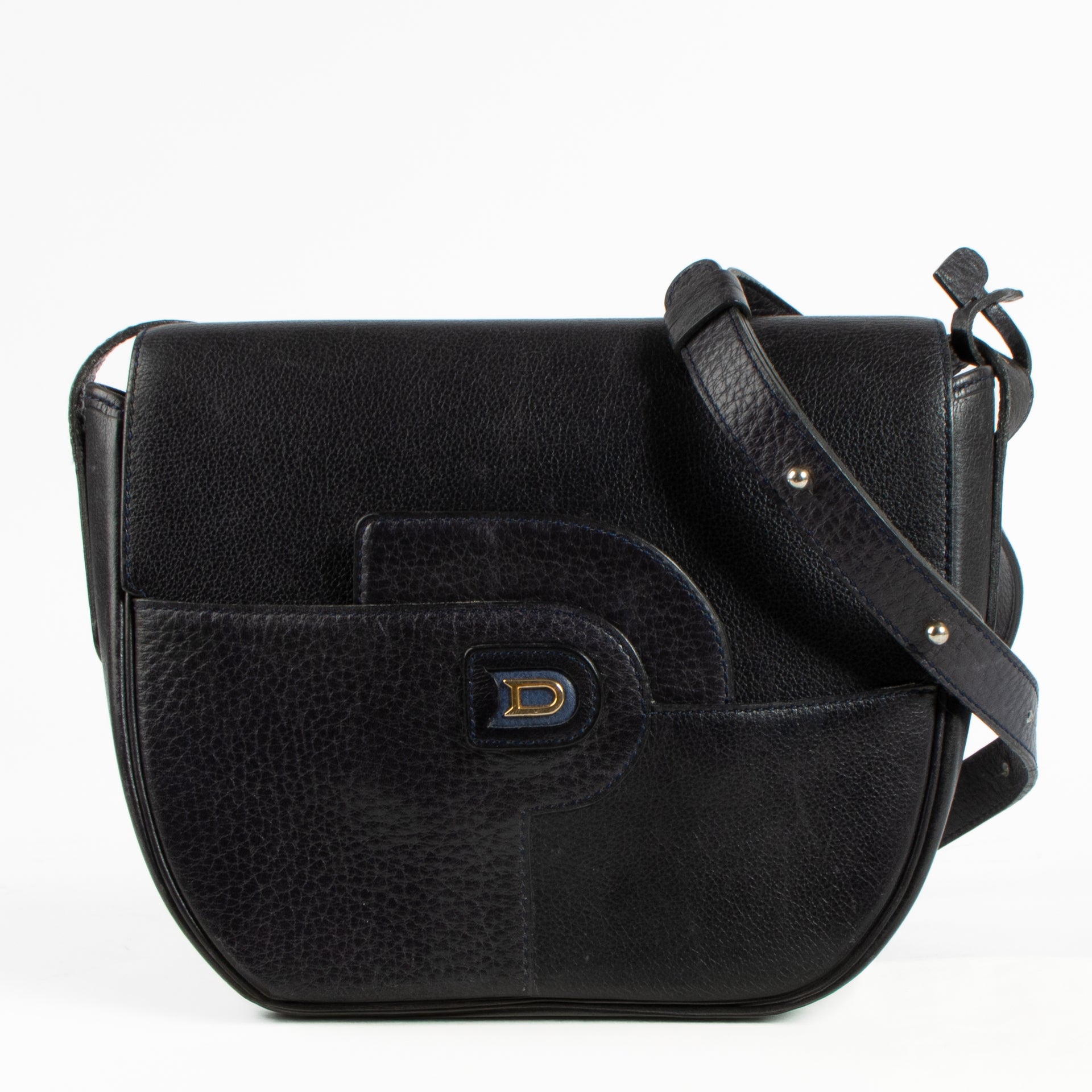 Shop authentic Delvaux Blue Vintage Crossbody Bag on Labellov.com.
