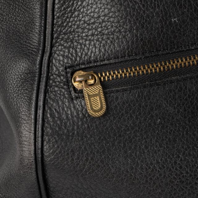 Delvaux Black Leather Lucifer Backpack