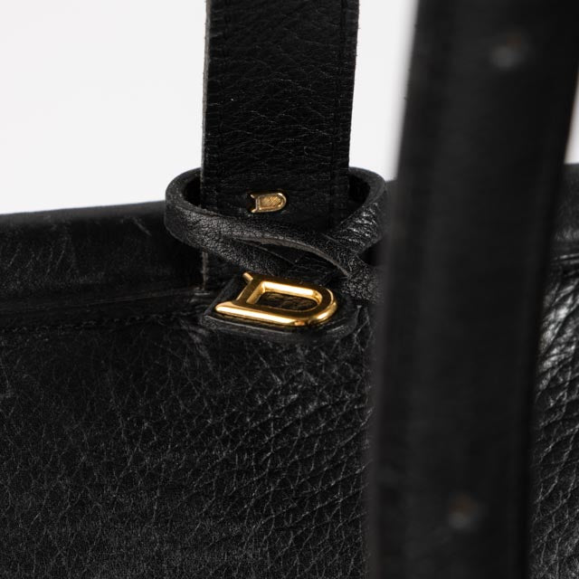 Delvaux Black Leather Lucifer Backpack