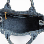 Shop the authentic Prada Canapa Denim Tote Small second hand on Labellov.com