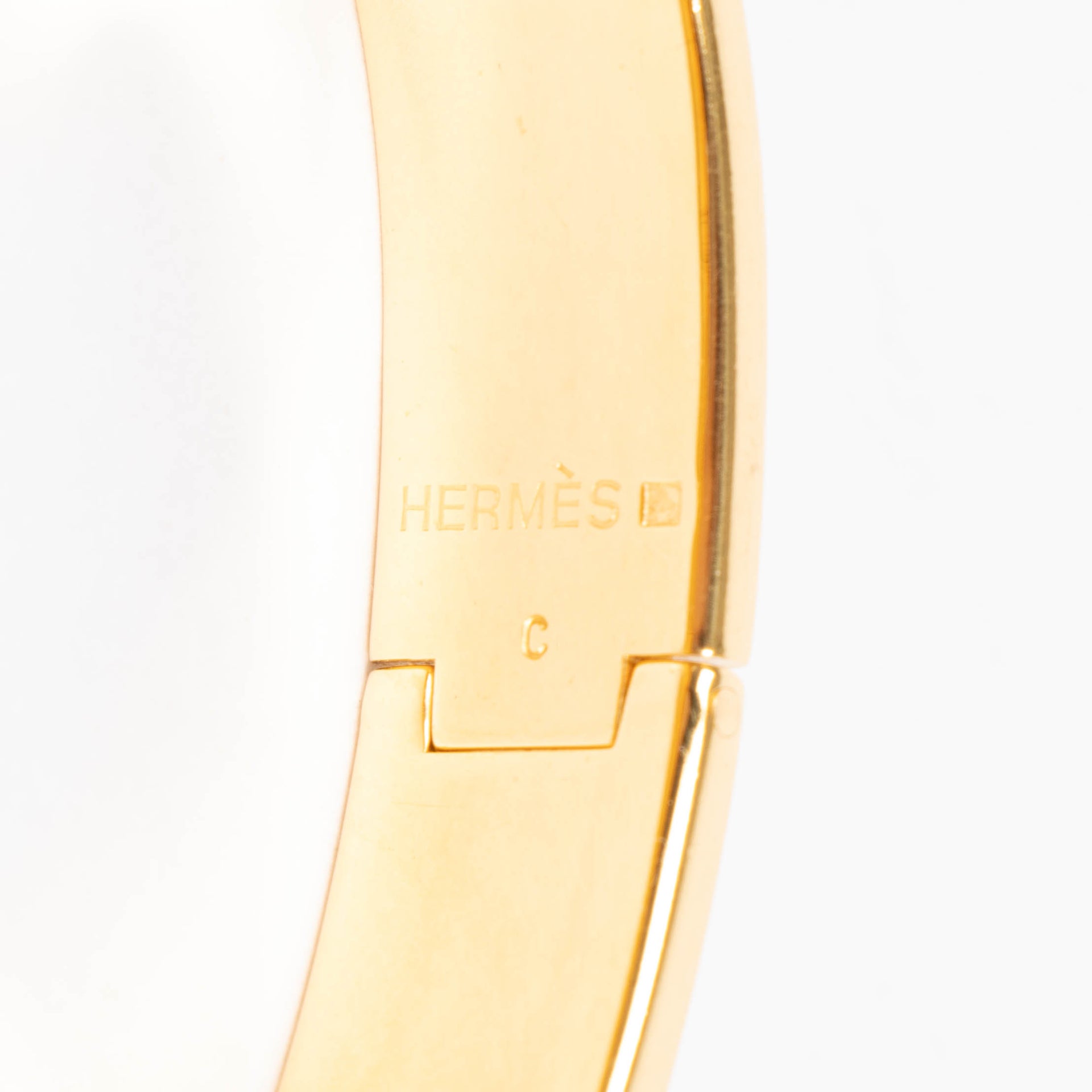 Hermes Blue Enamel Loquet Hinge Bracelet