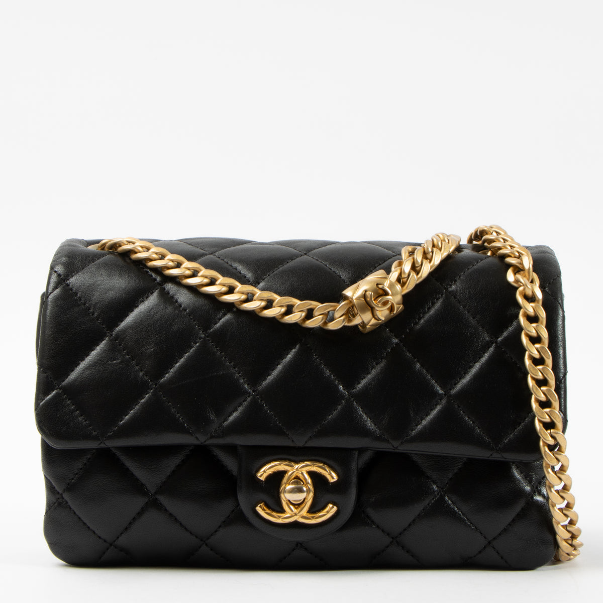 Shop the authentic Chanel Black Lambskin Small Pillow Crush Flap Bag on Labellov.com.