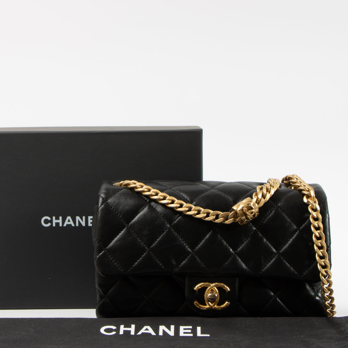 Shop the authentic Chanel Black Lambskin Small Pillow Crush Flap Bag on Labellov.com.