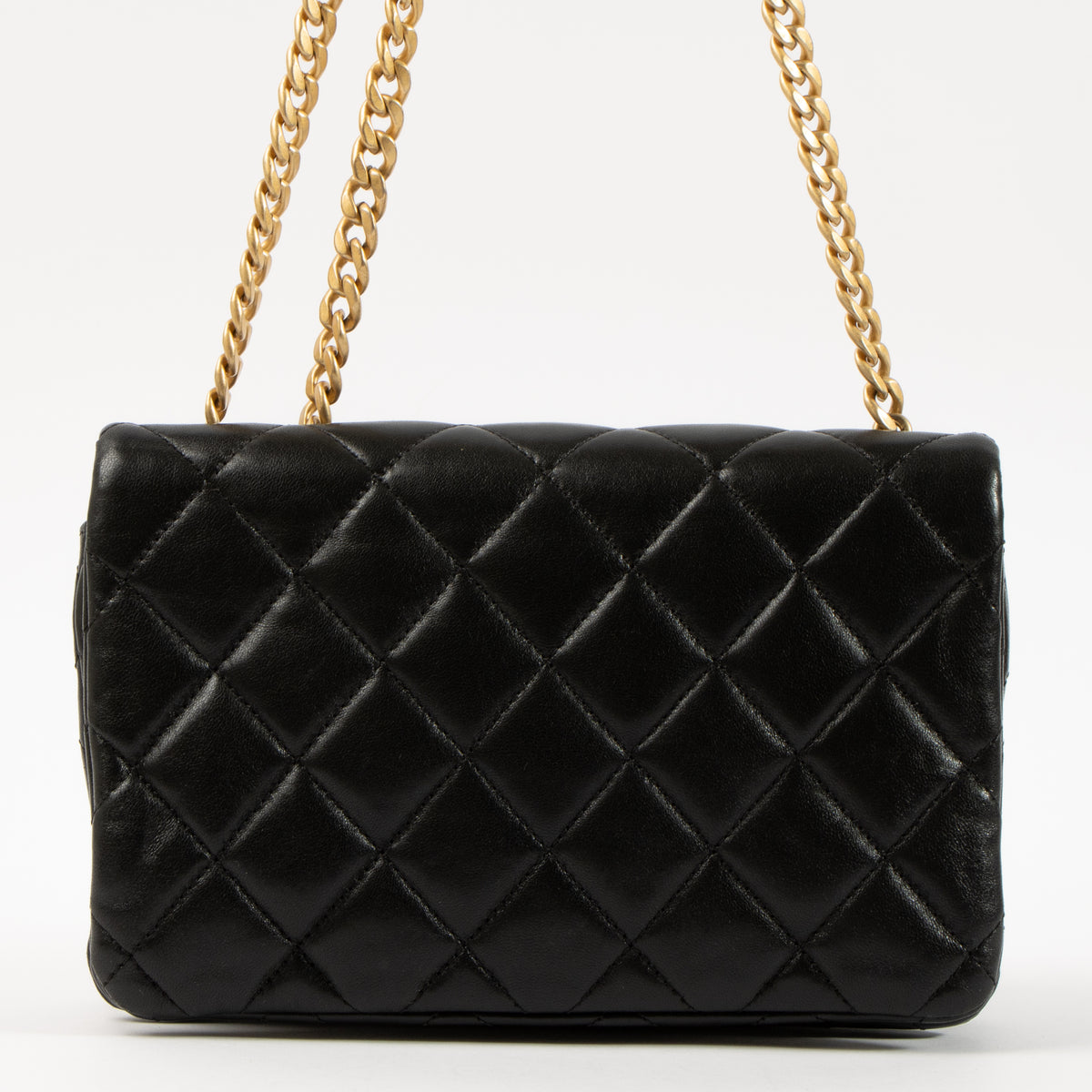 Shop the authentic Chanel Black Lambskin Small Pillow Crush Flap Bag on Labellov.com.