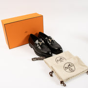 Shop this authentic Hermes Black Faubourg Loafers - Size 37 pre-loved on Labellov.com