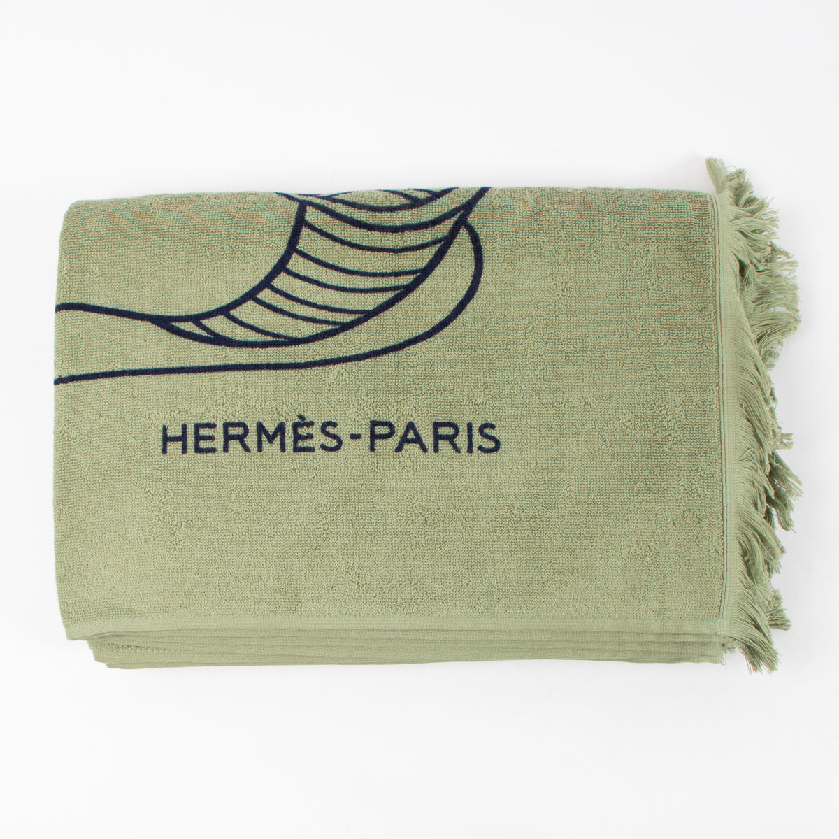 Shop the authentic Hermes Green Yachting Thalassa Small Beach Towel on Labellov.com.