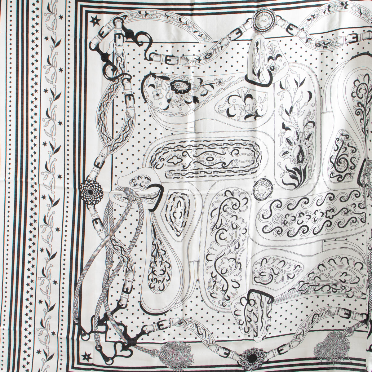 Shop this authentic Hermes White Cashmere/Silk Festival des Amazones 140 Shawl pre-loved on labellov.com