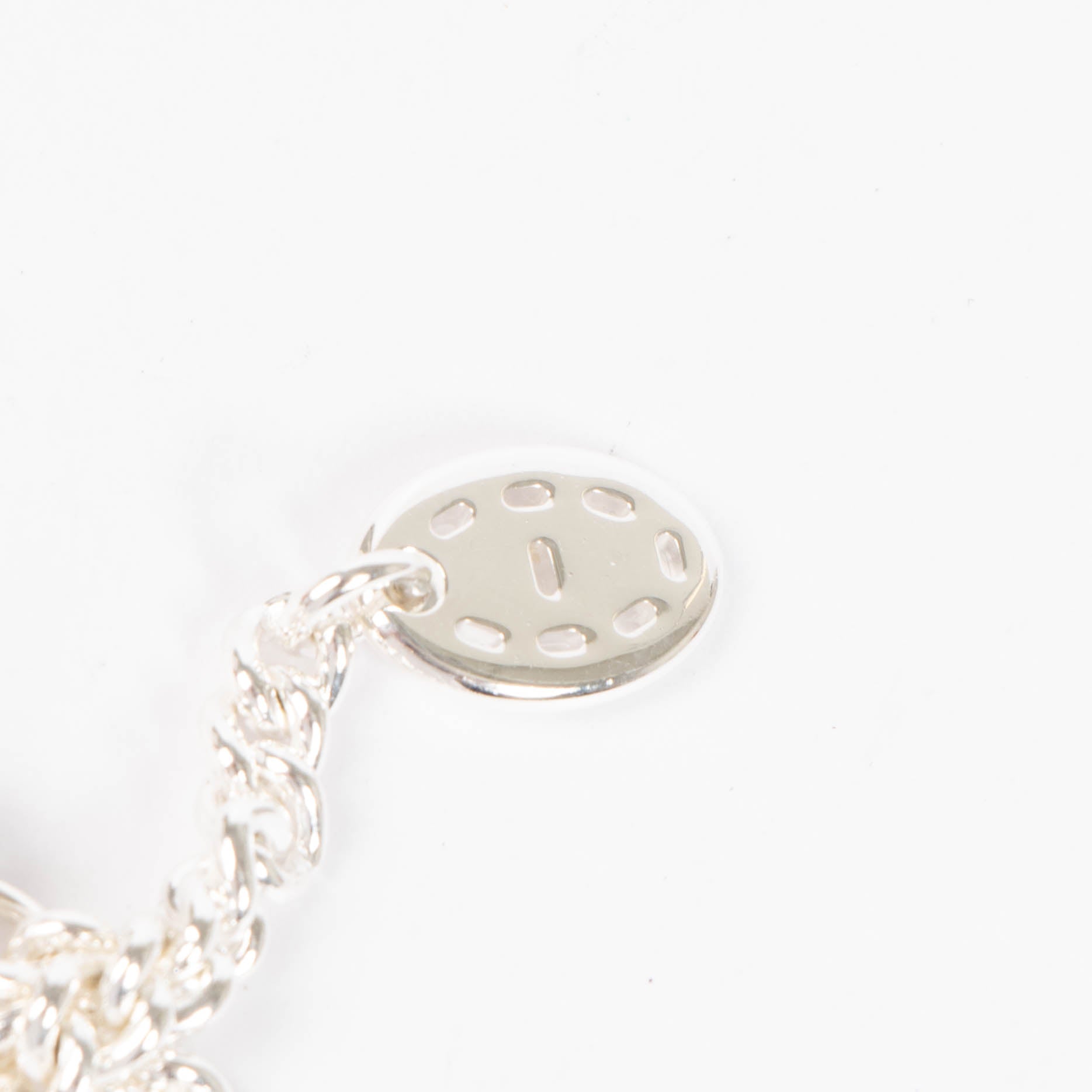 Hermes Sterling Silver Point Sellier Bracelet